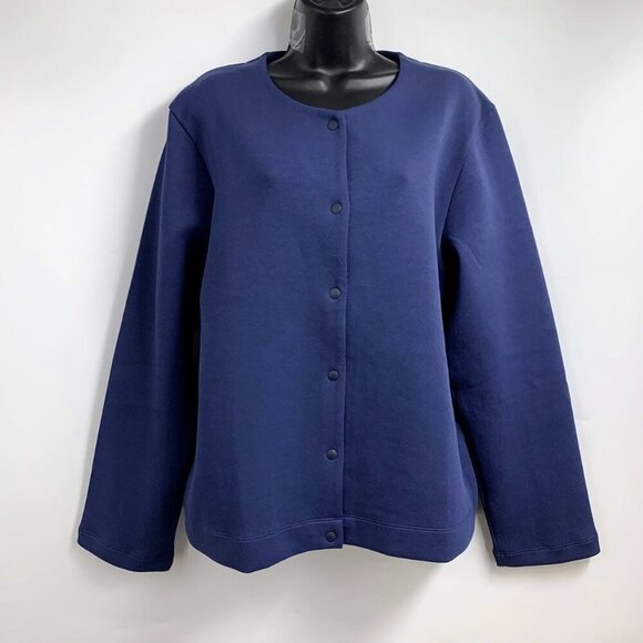 Muji Women's Recyclable Fleece Button Up Long Sleeve Cardigan Size XXL - Picture 1 of 12